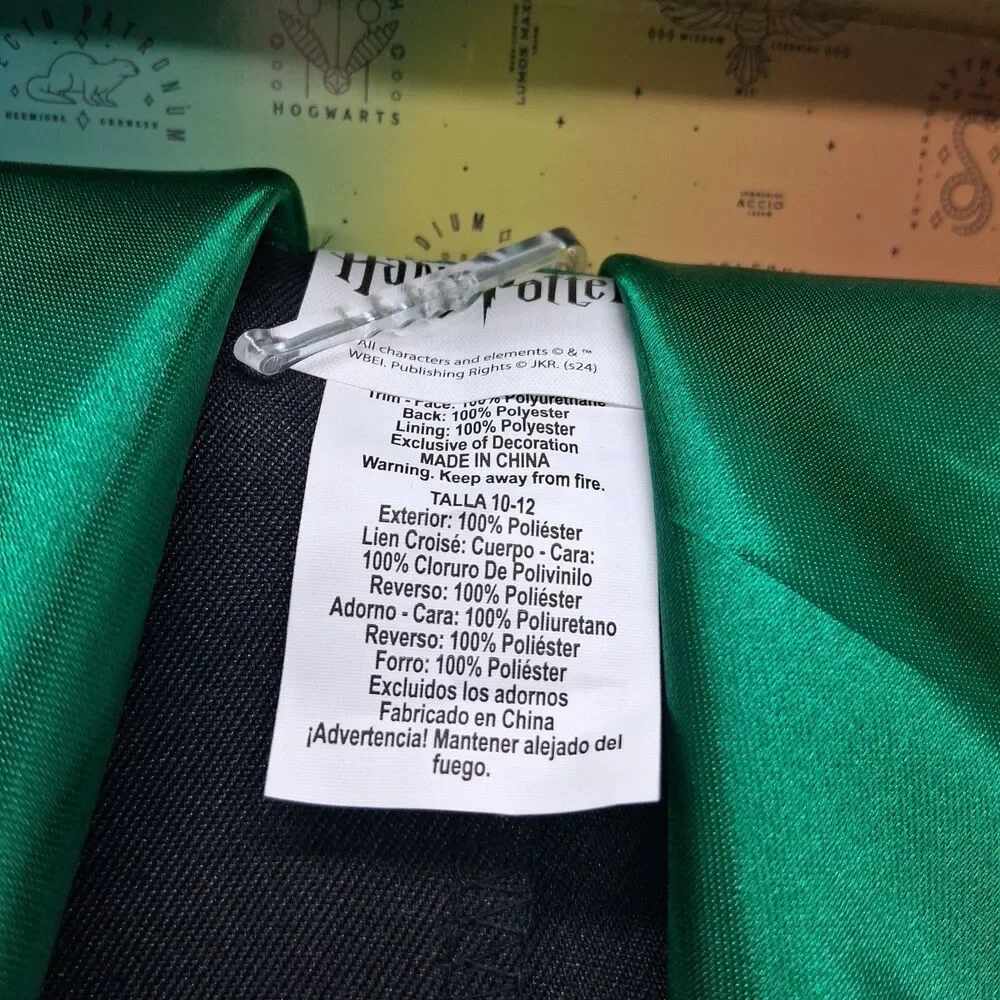 Harry Potter Slytherin Robe for Kids Fits Sizes 10-12x Jakks Pacific (New)